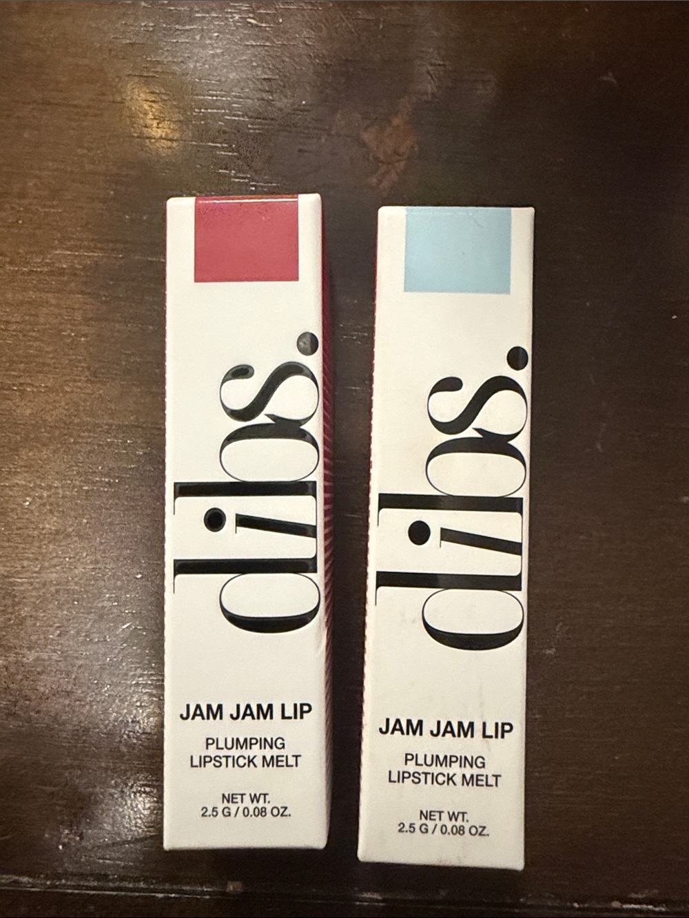 DIBS Jam Jam Lip Plumping Lipstick Melt — Pink & Light Blue Shades Bundle